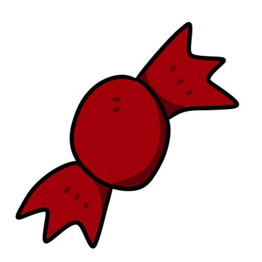 kırmızı noel balosu, illüstrasyon, beyaz arkaplanda