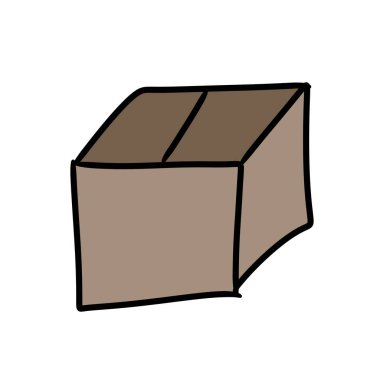 kutu simgesi çizgi film illüstrasyonu