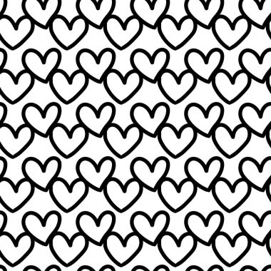 Kalpleri ve kalpleri olan kusursuz bir model. resimleme