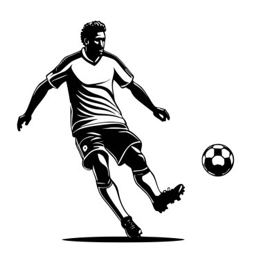 futbol oyuncusu beyaz illüstrasyon üzerine