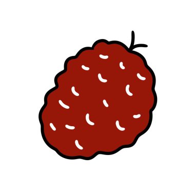 ahududu karalama ikonu, el çizimi illüstrasyon