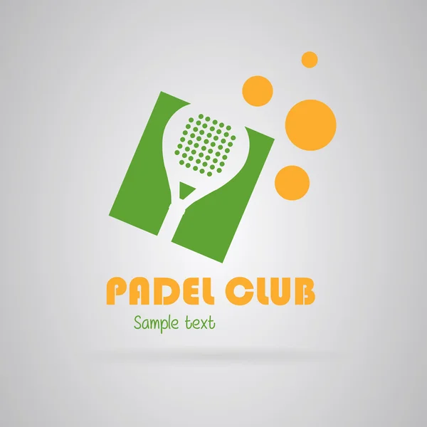 Logo padel. Verde —  Vetores de Stock