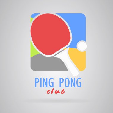 Logo ping pong. Düz.