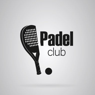 Logo padel. Sadece siyah ve beyaz.