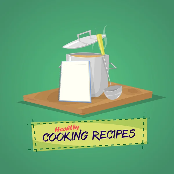 Healthy cooking recipes — Stock Vector