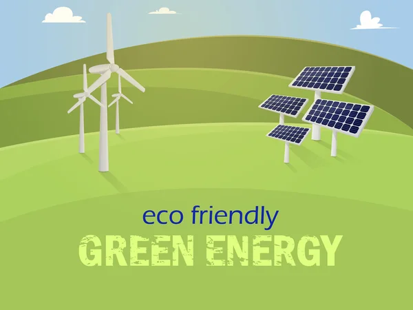 Eco fiendly. Energia verde. Vetor — Vetor de Stock