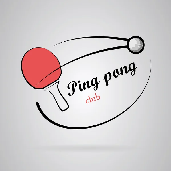 Mesa de ping pong de logo — Vector de stock