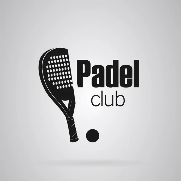 Logo padel. Simplesmente preto e branco . —  Vetores de Stock