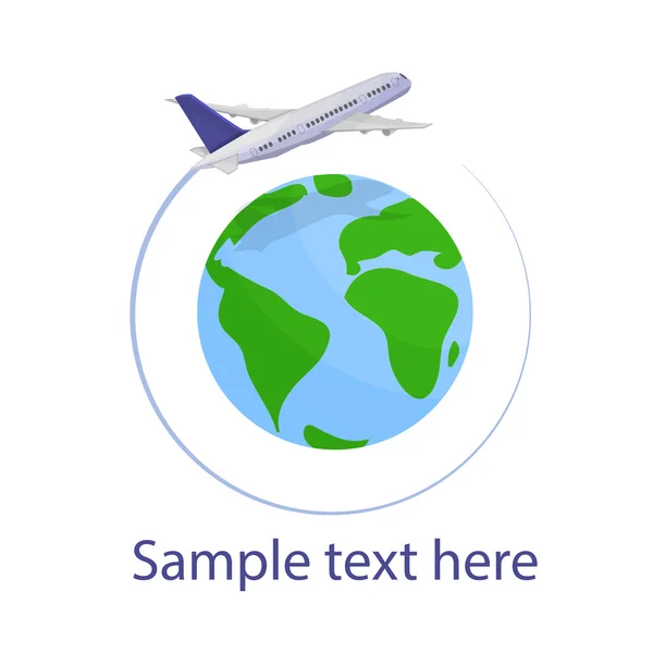 Логотип путешествия самолет — стоковый вектор