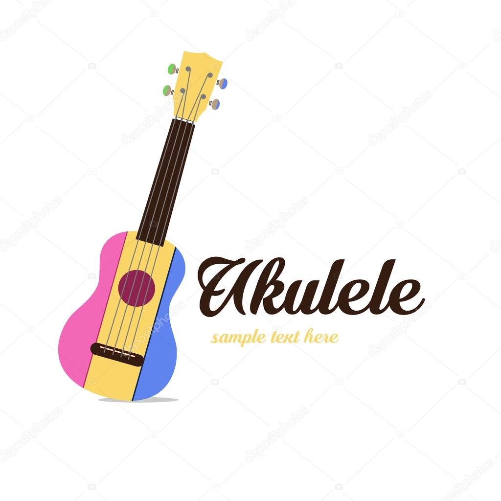 Logo ukulele colors. Vector
