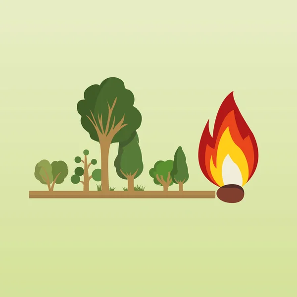 Riesgo de incendio — Vector de stock