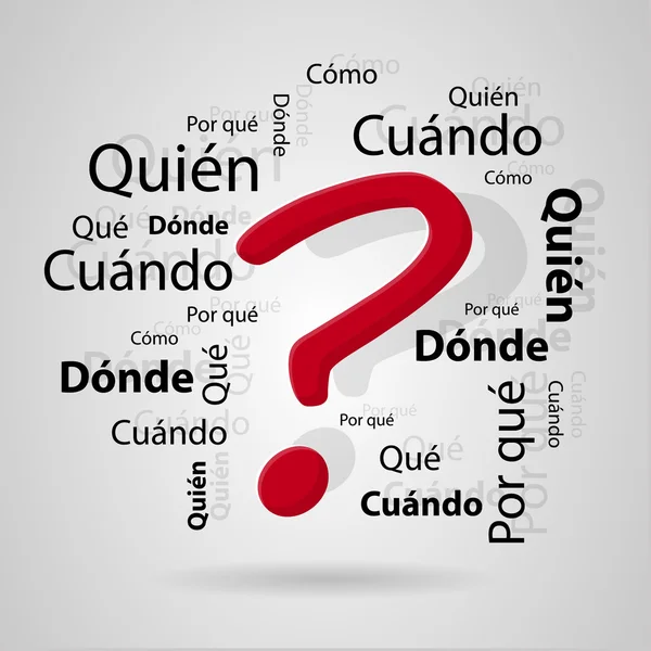 Spanish questions — Stock Vector