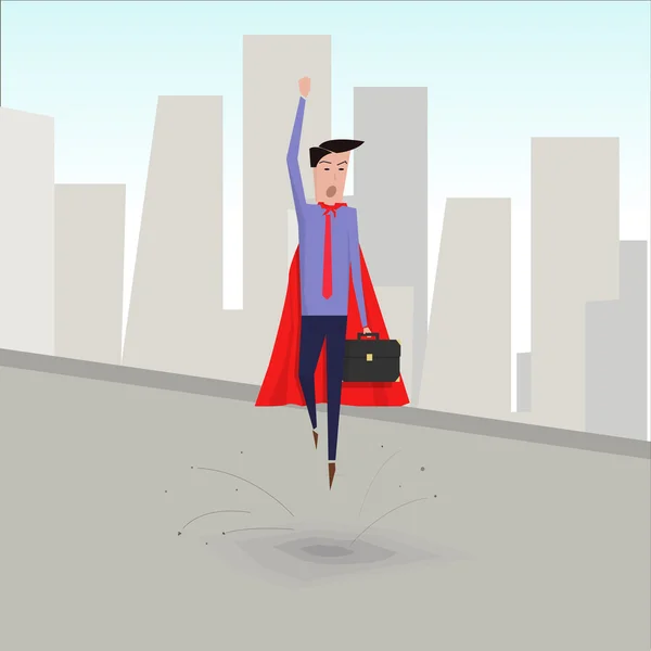 Super hombre de negocios — Vector de stock