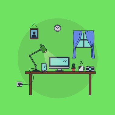 Work from home clipart