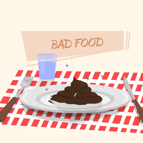 Mauvaise nourriture — Image vectorielle