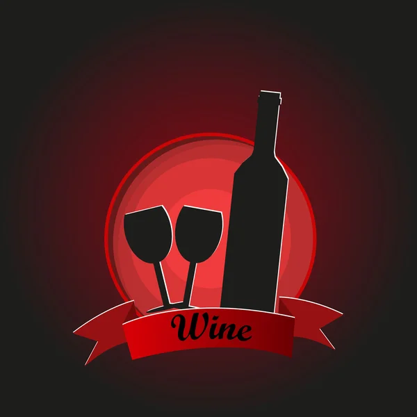 Carte vin rouge — Image vectorielle