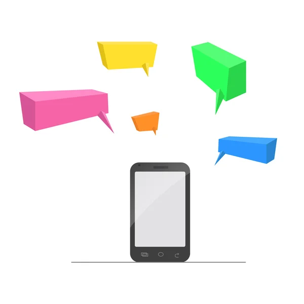 Mobil chat — Stock Vector