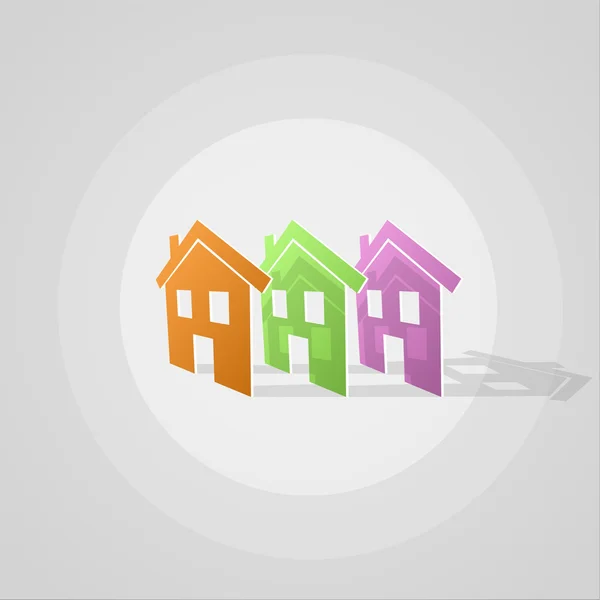 Gekleurde huizen — Stockvector