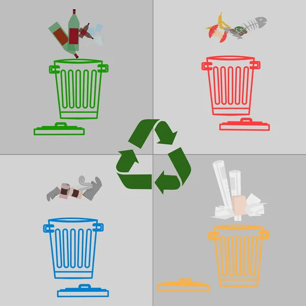 El reciclaje es el deber — Vector de stock