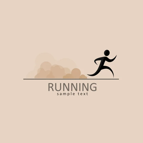 El hombre corriendo — Vector de stock