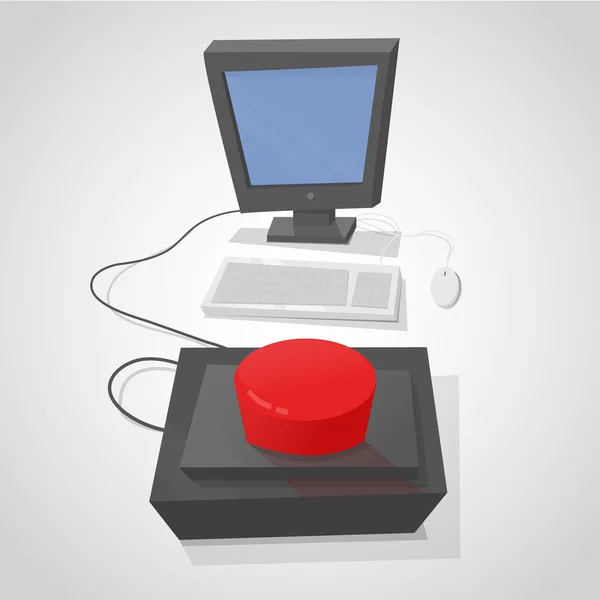 コンピューターのボタン — ストックベクタ