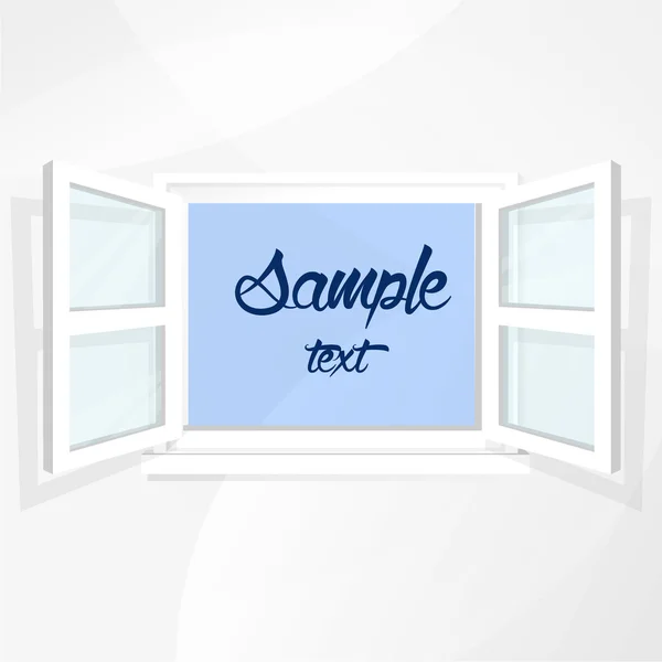 Window with sample text — Stock Vector