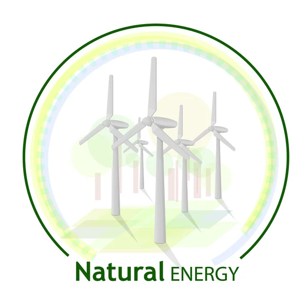 Natural energy logo — Stock Vector