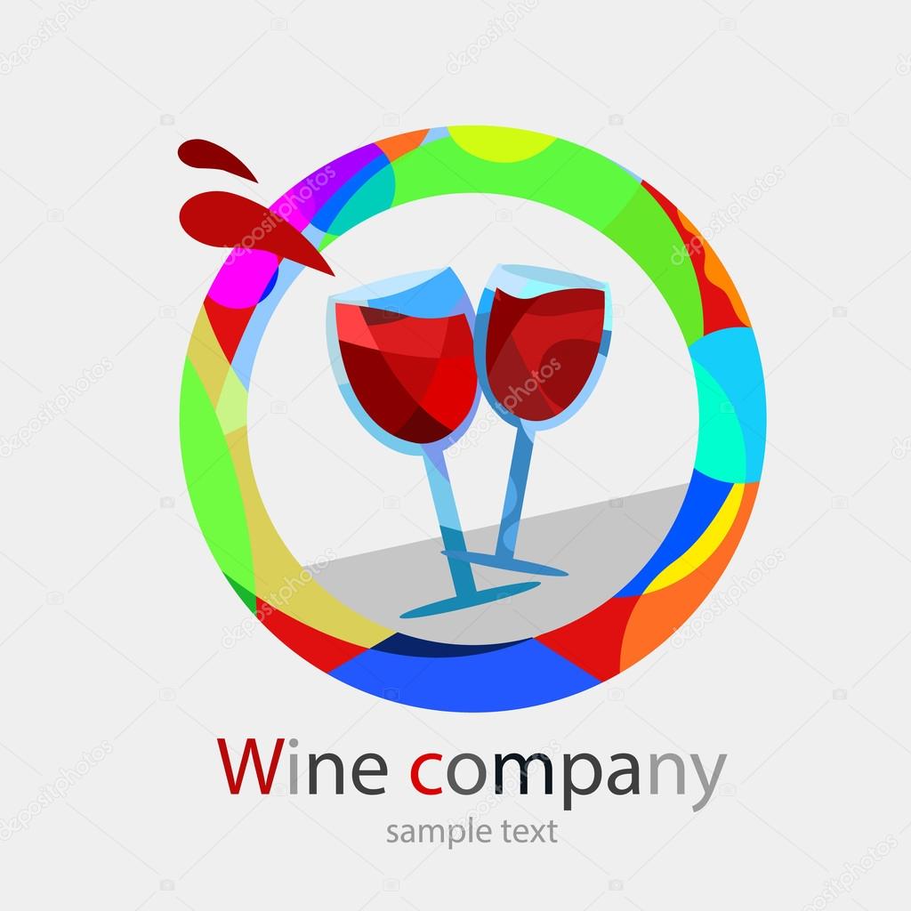 Modern wine logo