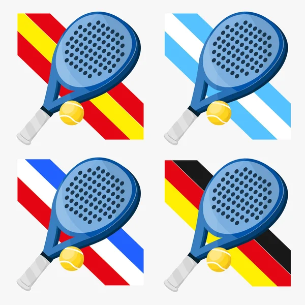 Drapeaux Padel — Image vectorielle