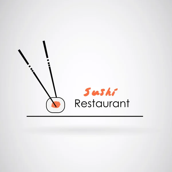 Logotipo para restaurante de sushi — Vetor de Stock