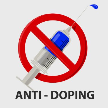 Stop doping. Sport is health clipart