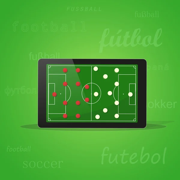 Futbol sahası ile tablet