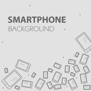 Smarthphone arka plan. Siyah ve beyaz