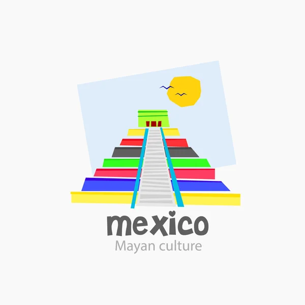 Mayan culture logo — Stock Vector