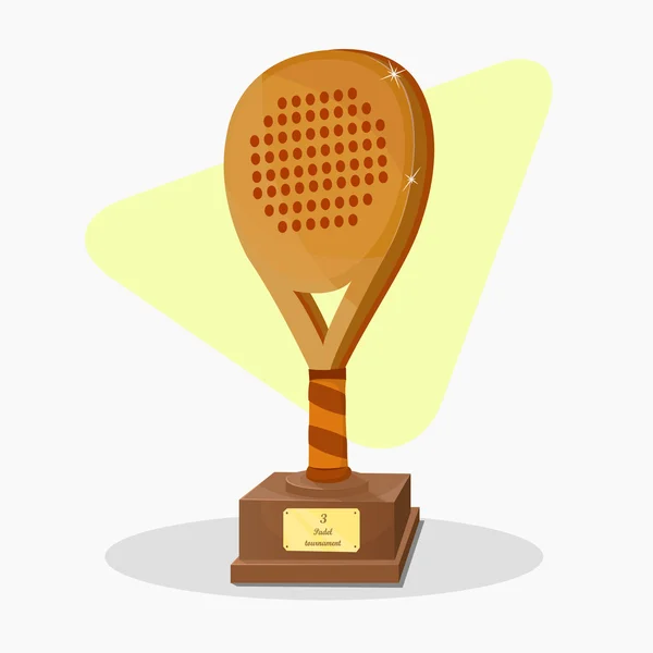 Padel-Trophäe. Bronze — Stockvektor