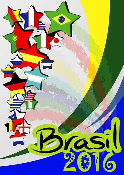 Poster Brazil 2016 — Stock Vector