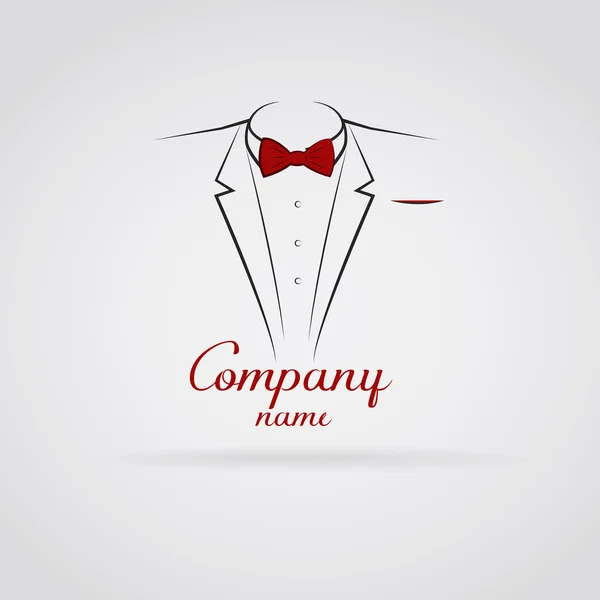 Logo elegante esmoquin — Vector de stock