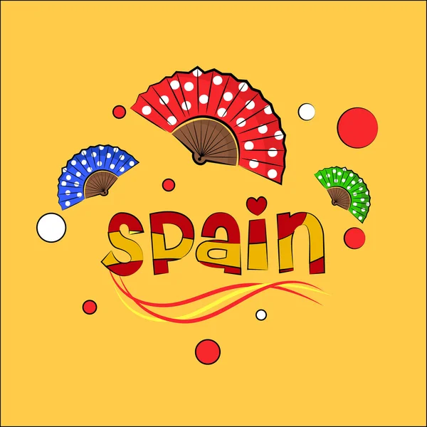 España iconos fan — Archivo Imágenes Vectoriales