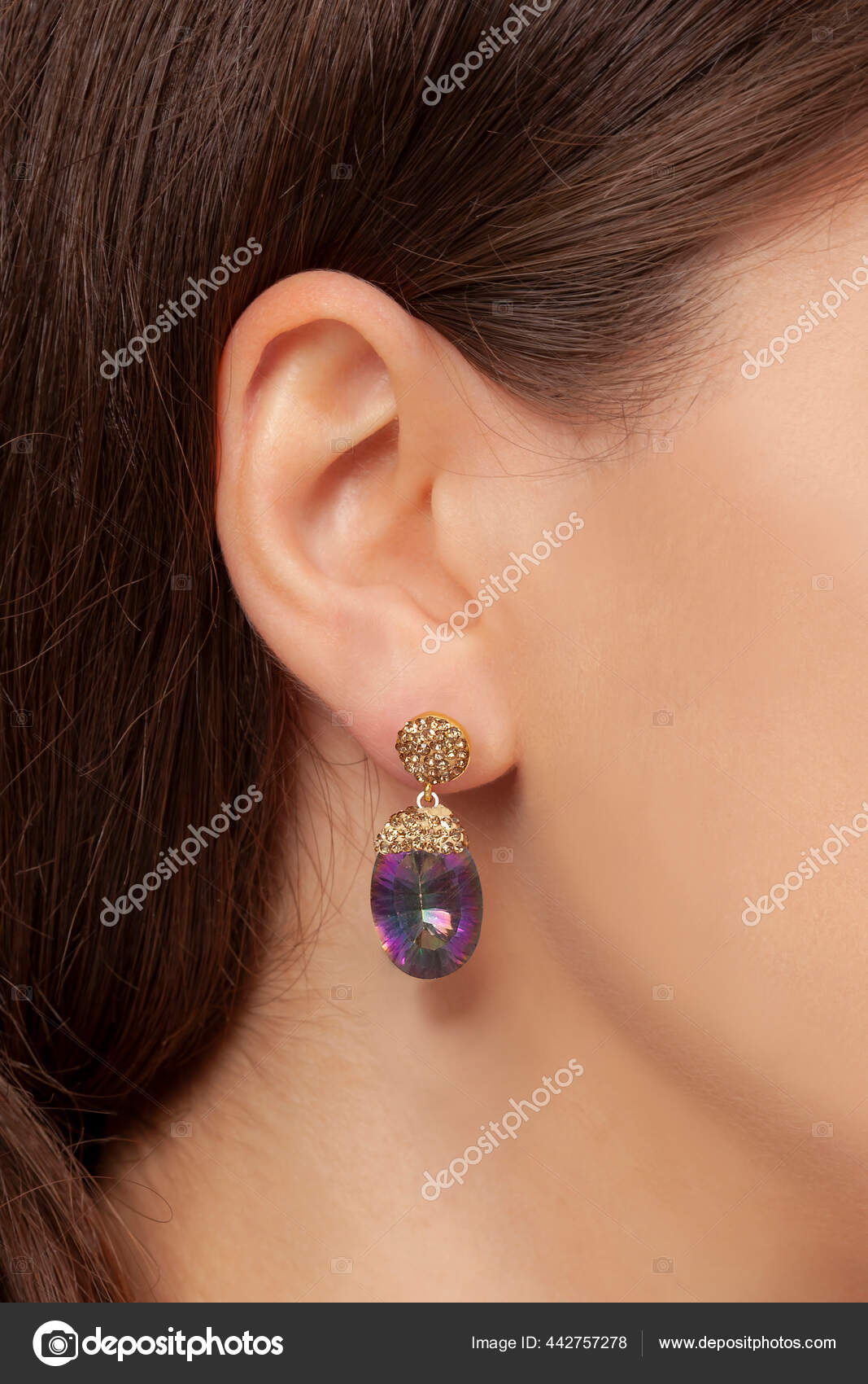 Tourmalinated Quartz Stud Earrings – Aquarian Thoughts Jewelry