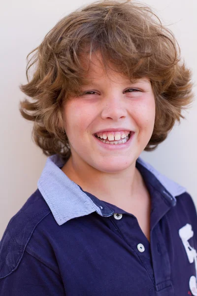 Boy ten years old smiling at the camera — Stock Photo, Image