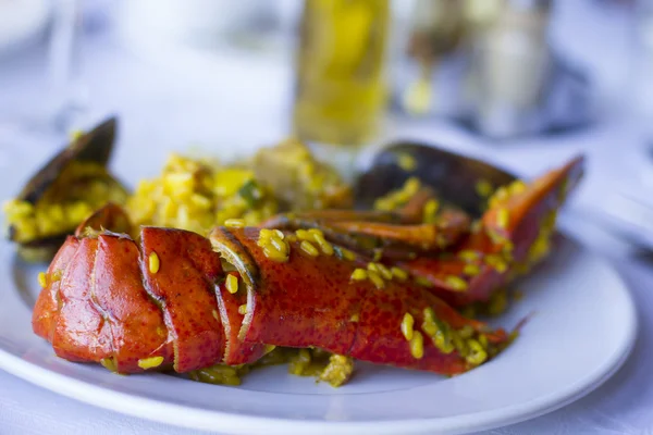 Rice with lobster — Stock Photo, Image