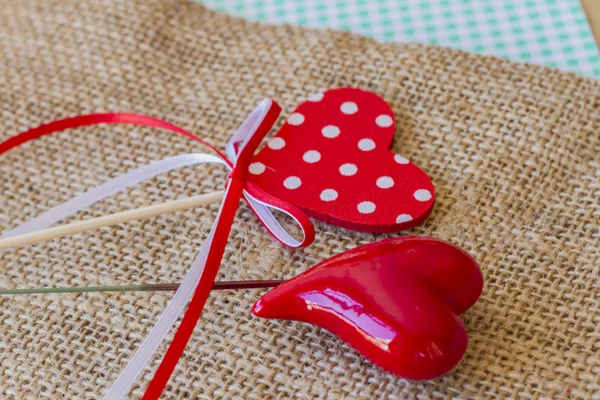 Coeurs rouges Saint-Valentin — Photo