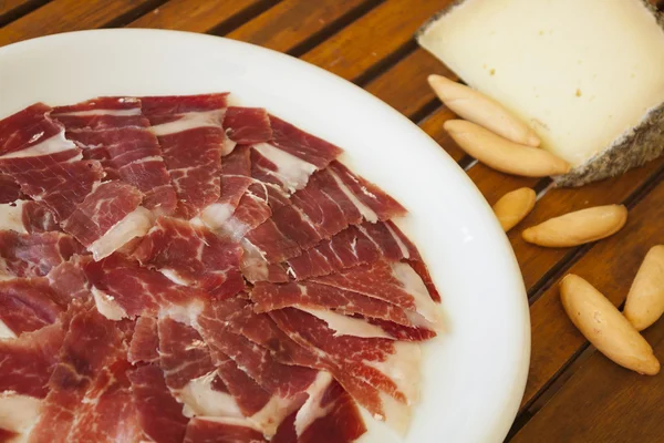 Spanish serrano ham — Stock Photo, Image