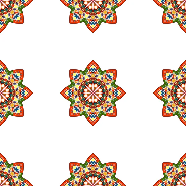 Nahtloser Hintergrund mit runden orientalischen Elementen. arabisch-orientalische türkische Motive — Stockvektor