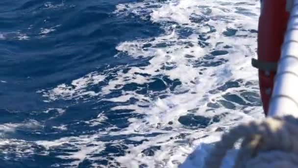Schaumspuren auf dem Wasser — Stockvideo