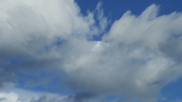 Große Wolken gegen den blauen Himmel — Stockvideo