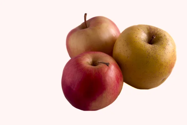 Яблоки изолированы на белом — стоковое фото