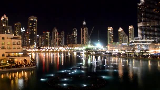 Dancing Fountain. Show no Dubai. Prores — Vídeo de Stock