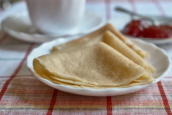 Pancakes on a plate — Stock Photo, Image