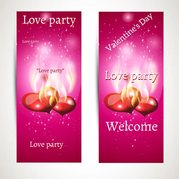 Set of banners for the party. vector — Stock Vector